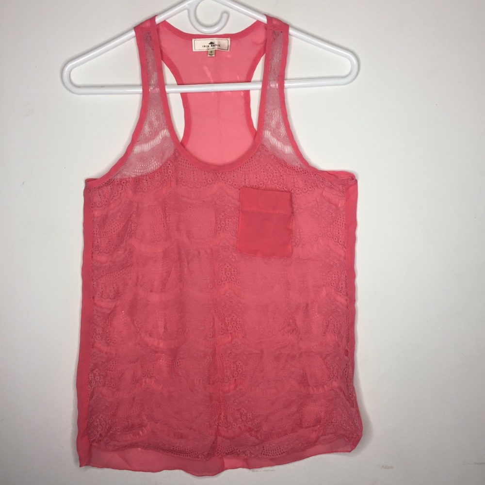 Iris Basic Small Pink Racerback Tanktop
